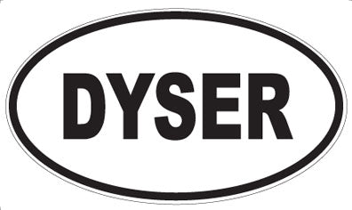 DYSER - Oval Sticker