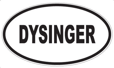 DYSINGER - Oval Sticker