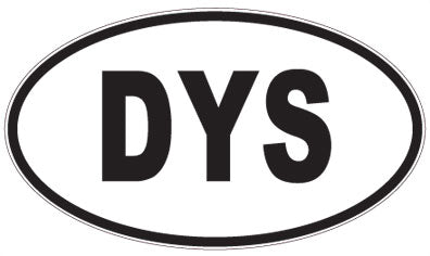 DYS - 3 Letter Initials Oval Magnet