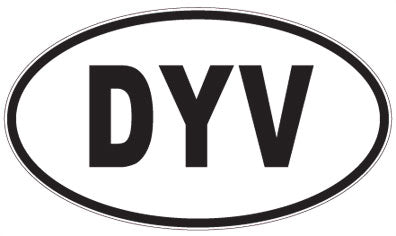 DYV - 3 Letter Initials Oval Magnet