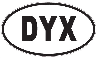 DYX - 3 Letter Initials Oval Magnet