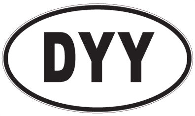 DYY - 3 Letter Initials Oval Magnet
