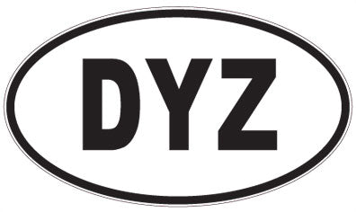 DYZ - 3 Letter Initials Oval Magnet