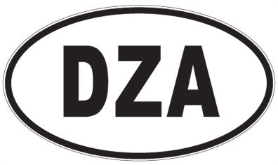 DZA - 3 Letter Initials Oval Magnet