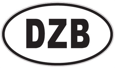 DZB - 3 Letter Initials Oval Magnet