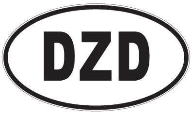 DZD - 3 Letter Initials Oval Magnet