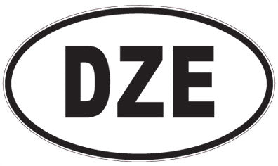 DZE - 3 Letter Initials Oval Magnet