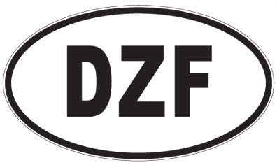 DZF - 3 Letter Initials Oval Magnet