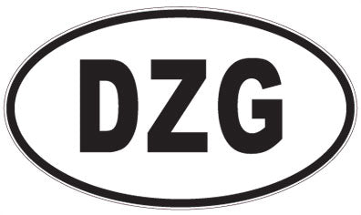 DZG - 3 Letter Initials Oval Magnet