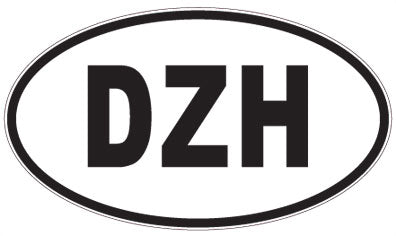 DZH - 3 Letter Initials Oval Magnet