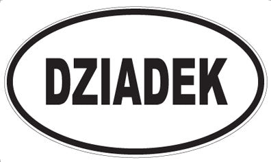 DZIADEK - Oval Sticker