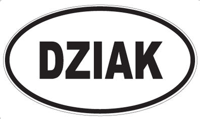 DZIAK - Oval Sticker