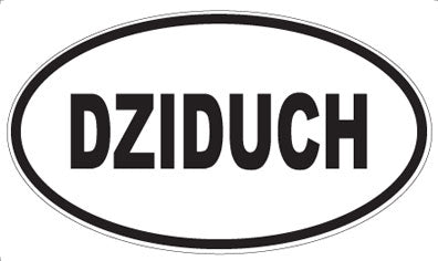 DZIDUCH - Oval Sticker