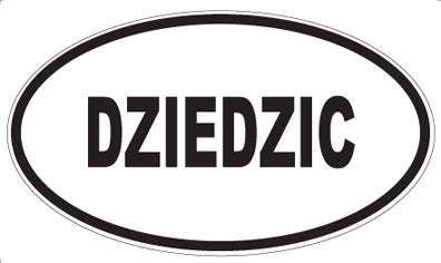 DZIEDZIC - Oval Sticker