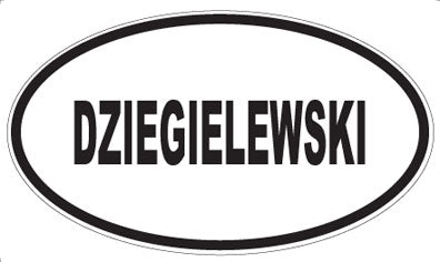 DZIEGIELEWSKI - Oval Sticker