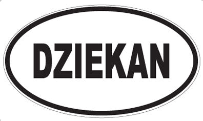 DZIEKAN - Oval Sticker