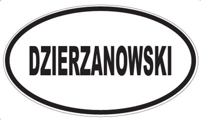 DZIERZANOWSKI - Oval Sticker