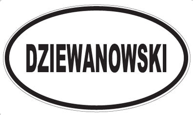 DZIEWANOWSKI - Oval Sticker