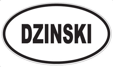 DZINSKI - Oval Sticker