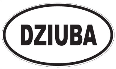 DZIUBA - Oval Sticker