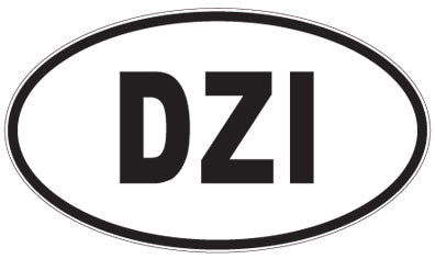 DZI - 3 Letter Initials Oval Magnet