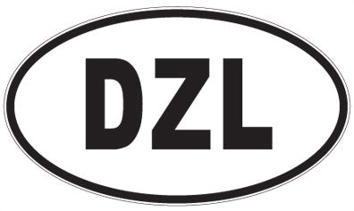 DZL - 3 Letter Initials Oval Magnet