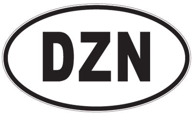 DZN - 3 Letter Initials Oval Magnet