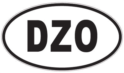 DZO - 3 Letter Initials Oval Magnet