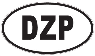 DZP - 3 Letter Initials Oval Magnet