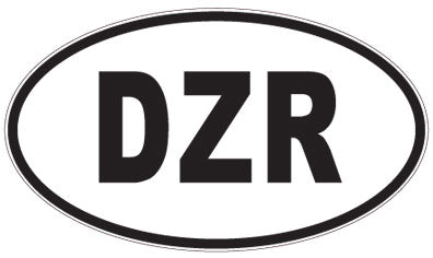DZR - 3 Letter Initials Oval Magnet