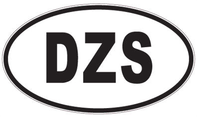 DZS - 3 Letter Initials Oval Magnet