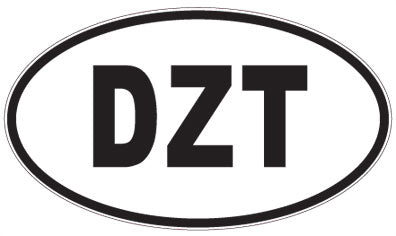 DZT - 3 Letter Initials Oval Magnet