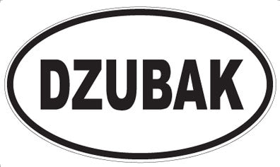 DZUBAK - Oval Sticker