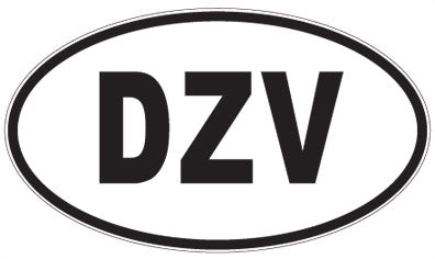 DZV - 3 Letter Initials Oval Magnet