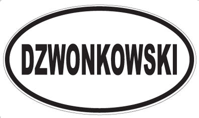DZWONKOWSKI - Oval Sticker