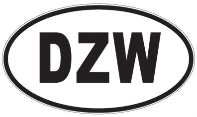 DZW - 3 Letter Initials Oval Magnet