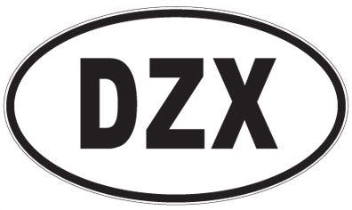 DZX - 3 Letter Initials Oval Magnet