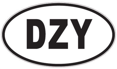 DZY - 3 Letter Initials Oval Magnet