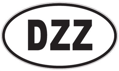 DZZ - 3 Letter Initials Oval Magnet