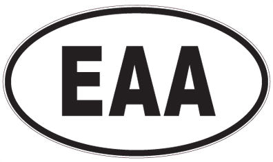 EAA - 3 Letter Initials Oval Magnet