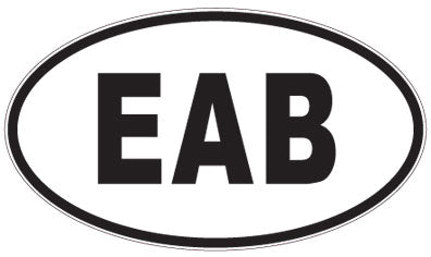 EAB - 3 Letter Initials Oval Magnet
