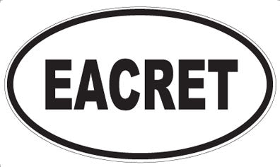 EACRET - Oval Sticker
