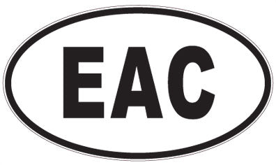 EAC - 3 Letter Initials Oval Magnet