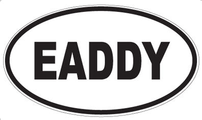 EADDY - Oval Sticker