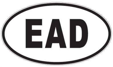 EAD - 3 Letter Initials Oval Magnet
