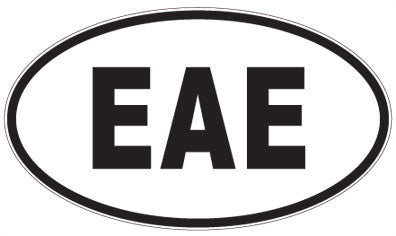 EAE - 3 Letter Initials Oval Magnet