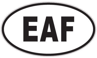 EAF - 3 Letter Initials Oval Magnet