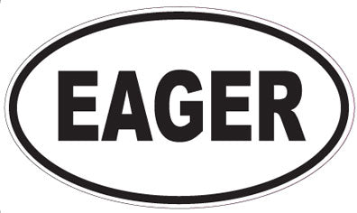 EAGER - Oval Sticker