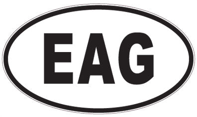 EAG - 3 Letter Initials Oval Magnet