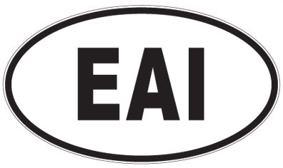 EAI - 3 Letter Initials Oval Magnet